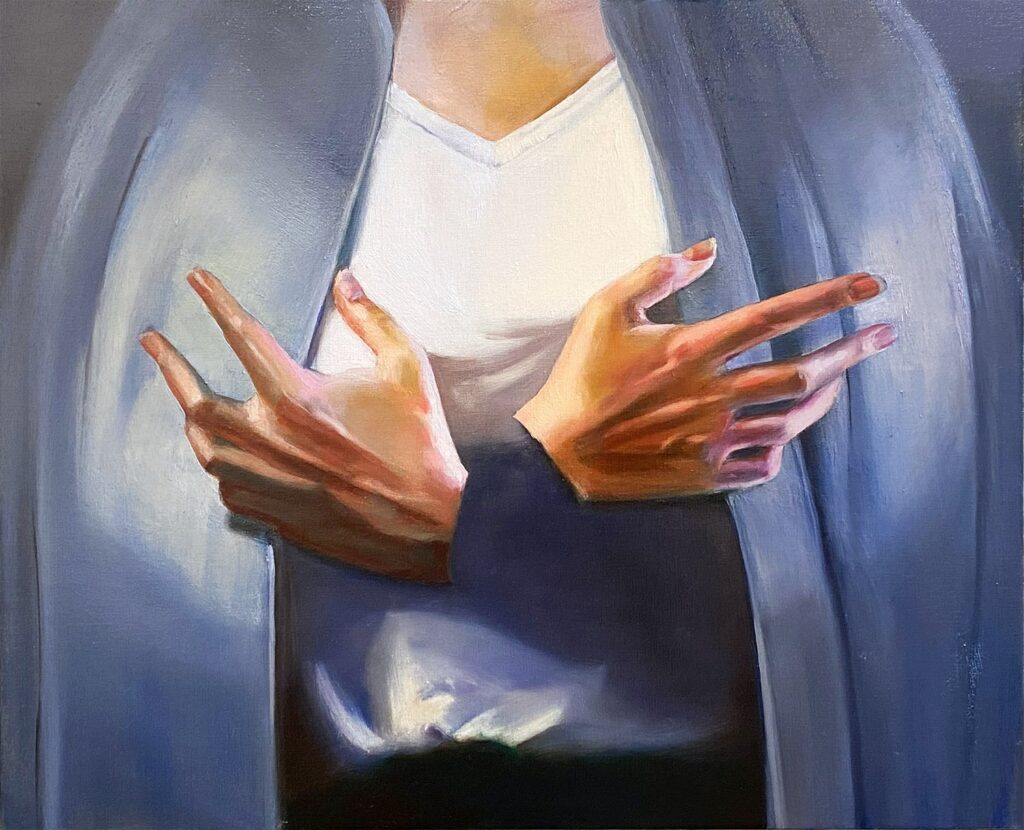Annunciation, by Sydney Bowers, 2020, oil on linen