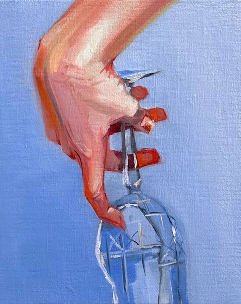 Touching Glass, by Sydney Bowers, 2020, oil on linen
