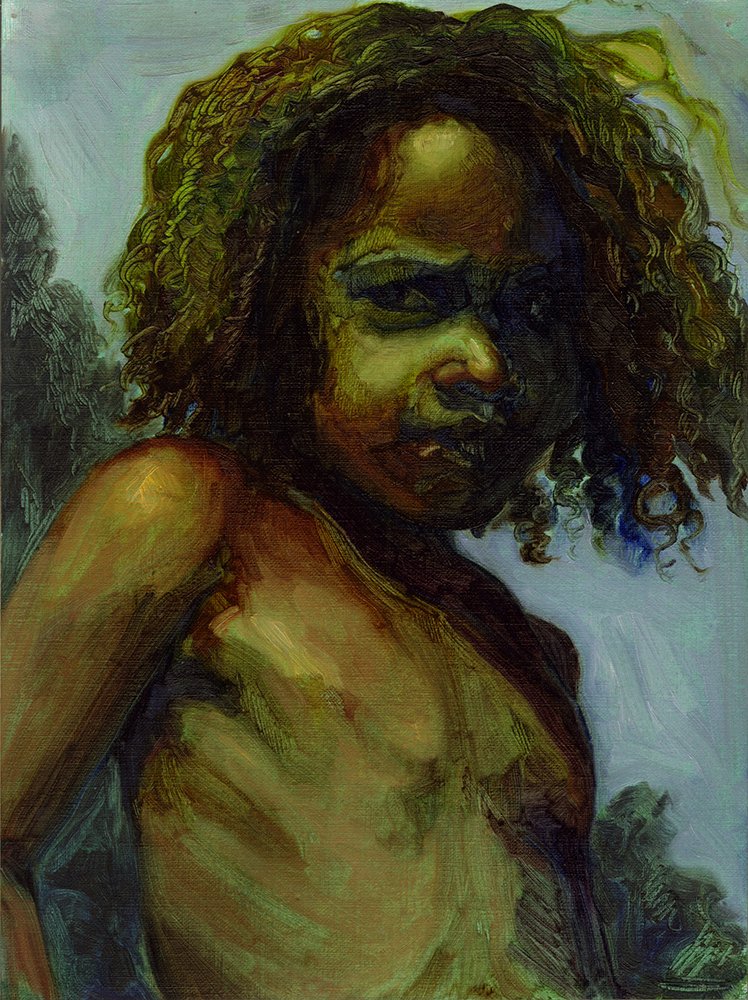 Sister, by Adrian Brandon, 2024, oil on linen