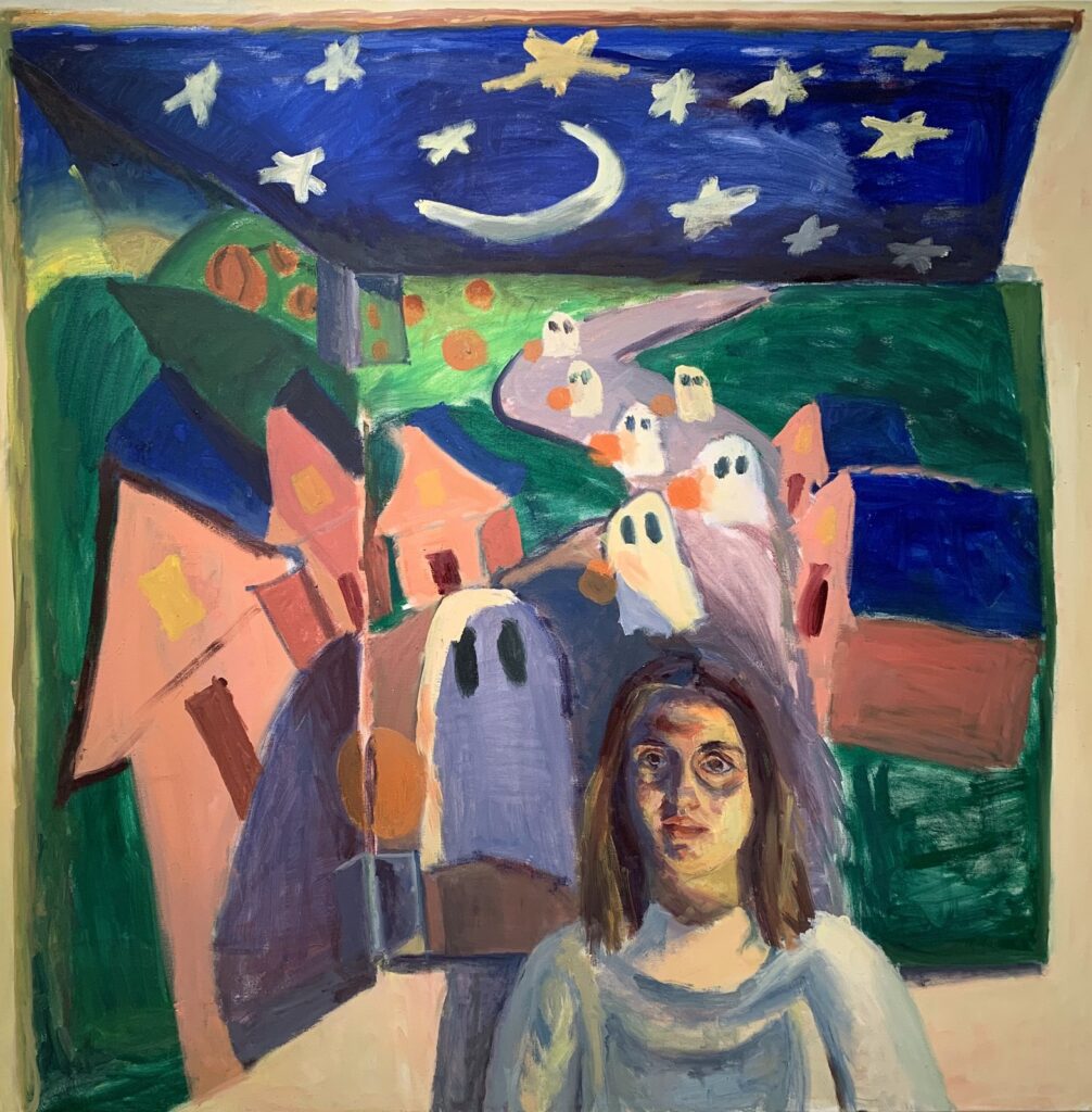 Halloween Night, by Leda Brittenham, 2019, oil on canvas