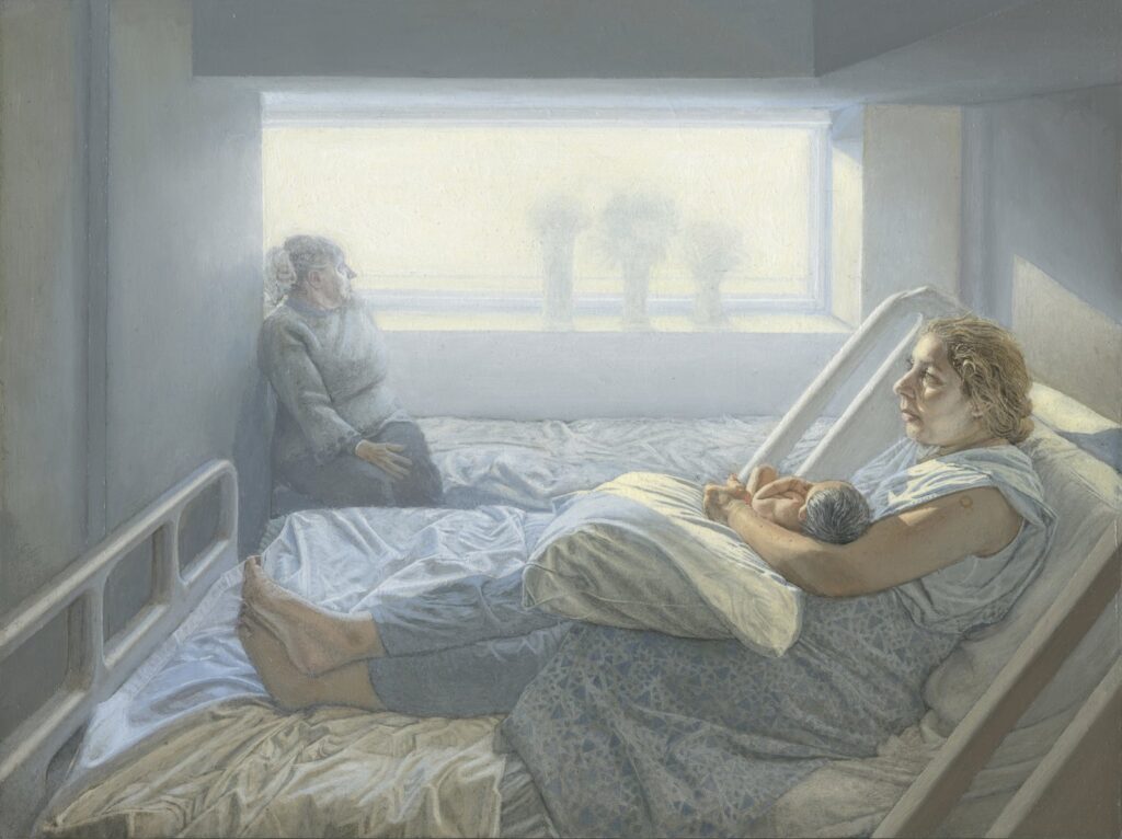 Adriel, by Maya Brodsky, 2012, Oil on mylar mounted on panel