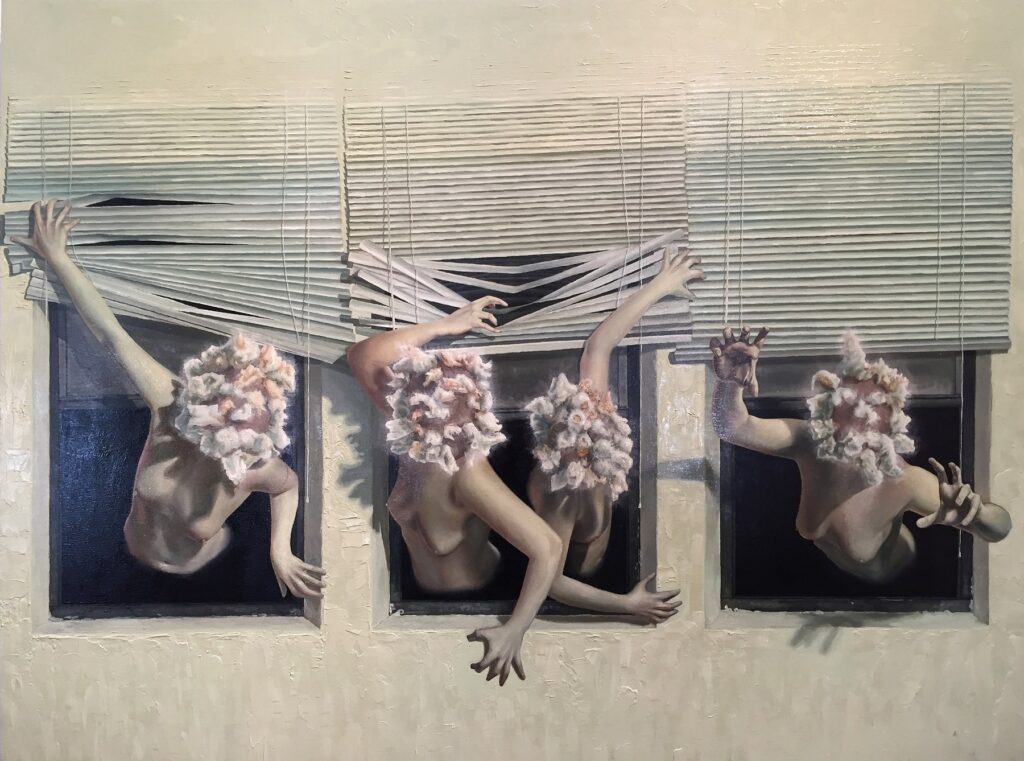 Nightmare, by Justin Brooks, 2018, oil on wood