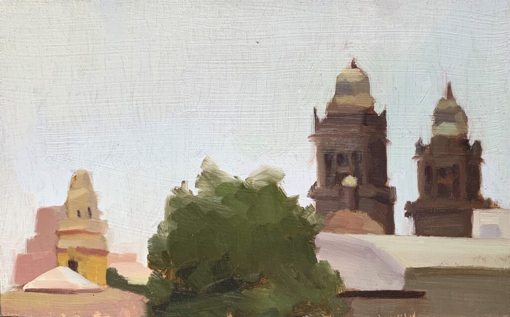 Centro Historico 4, by Brandon Brownlee, 2019, oil on panel
