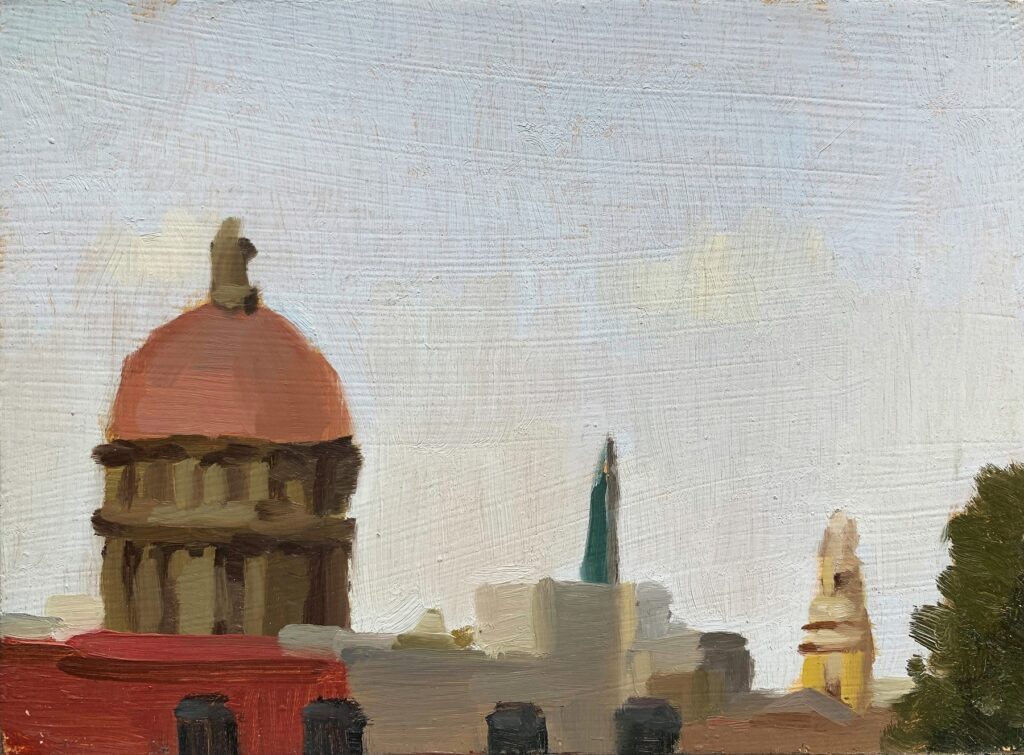 Centro Historico 7, by Brandon Brownlee, 2019, oil on panel