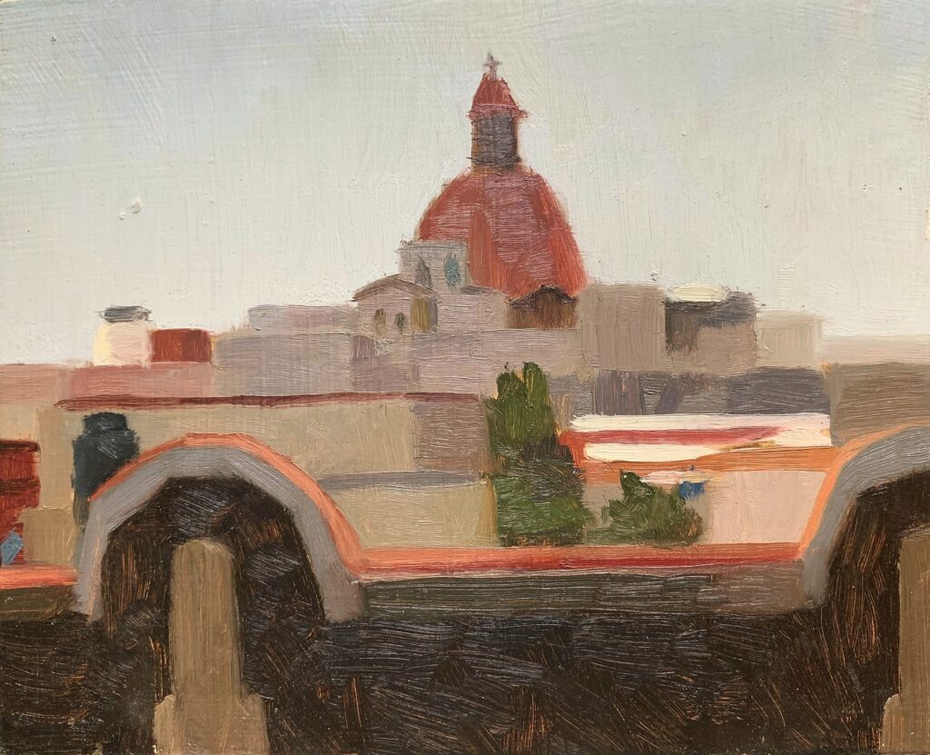 Centro Historico 1, by Brandon Brownlee, 2019, oil on panel