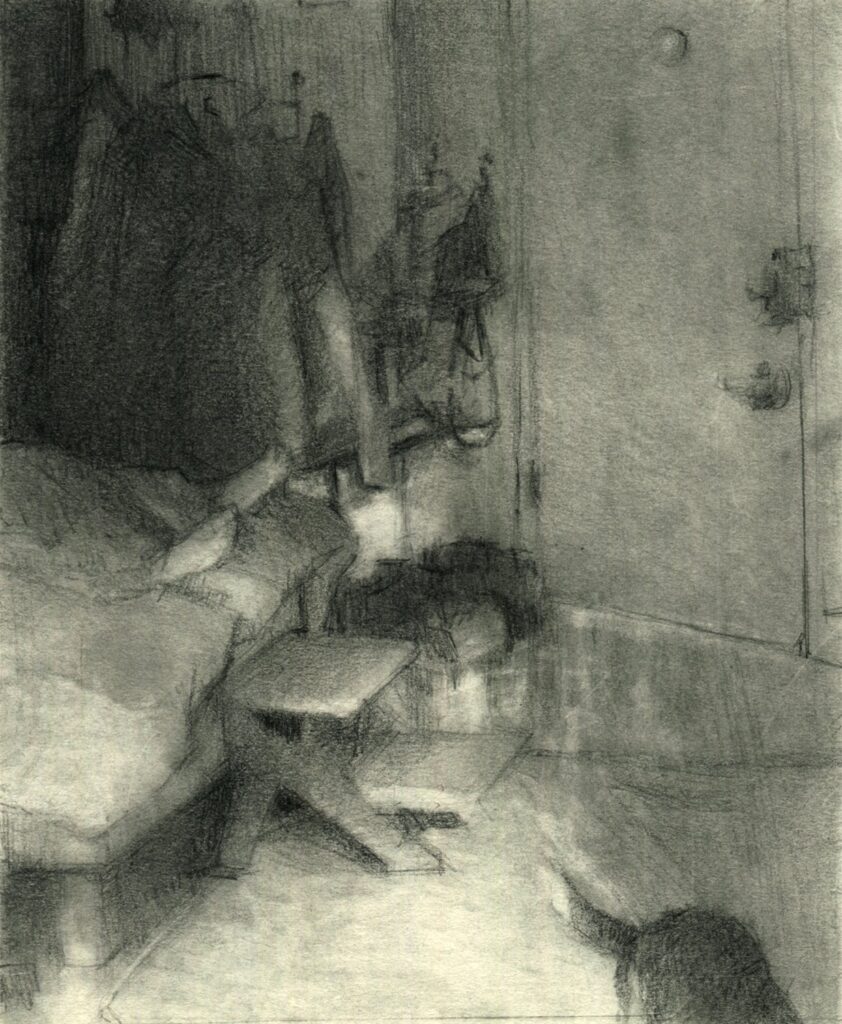 Space in Place, by Nathan Brutzman, 2020, graphite on paper