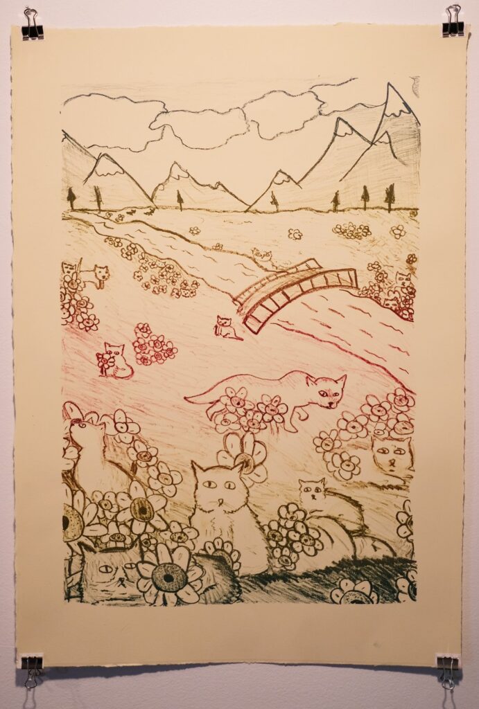 Heaven, by Bryan Gardner, 2017, Lithograph