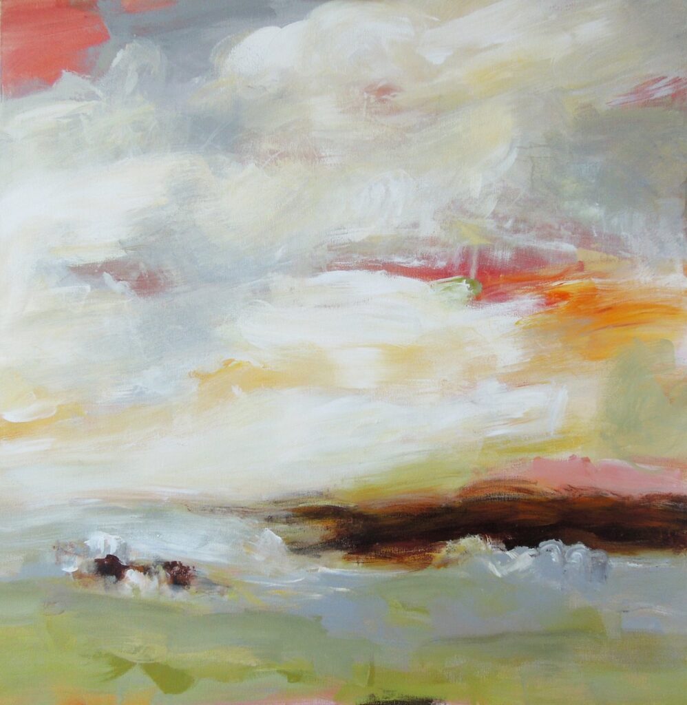 Warm Seas II, by Kathy Buist, 2014, Mixed media on canvas