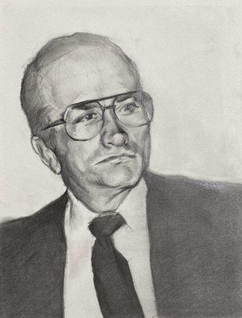 Don Mariano, by Maria Buitrago Not for Sale, 2020, graphite on paper