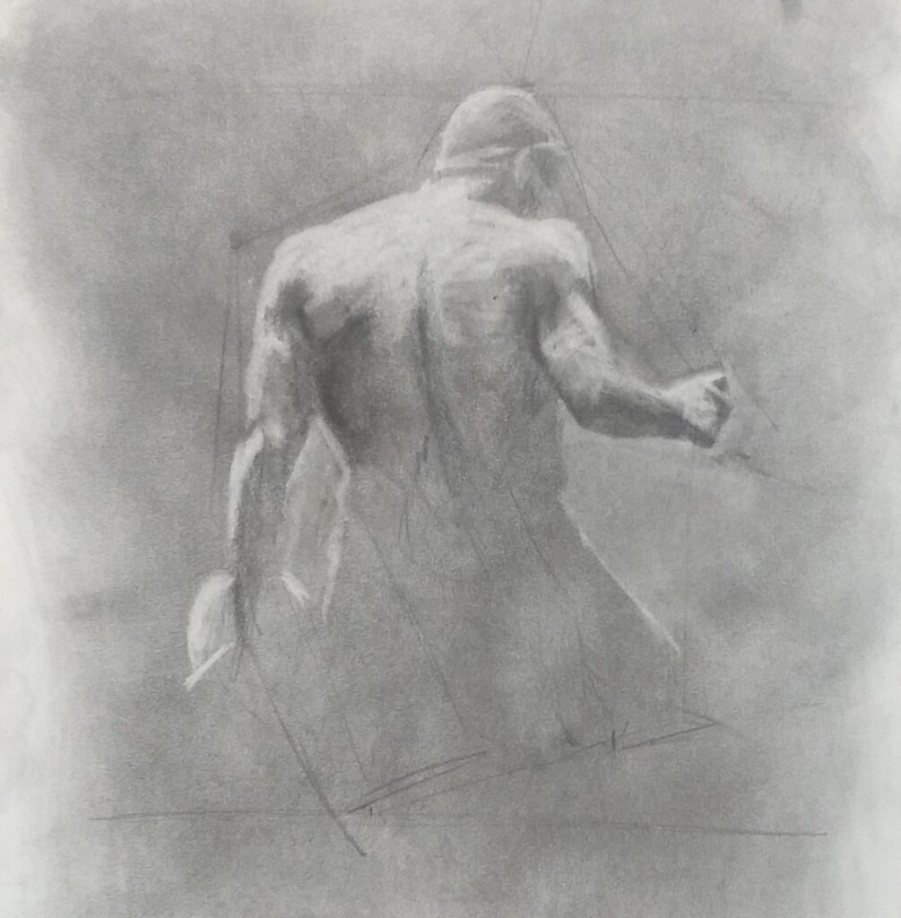 Cast Study, by Nicholas Burkhalter, 2018, graphite on paper
