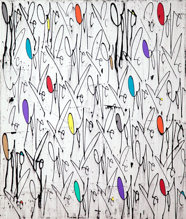 Blk. Candy Series 5, by Curtis Kulig, 2013, Acrylic on canvas