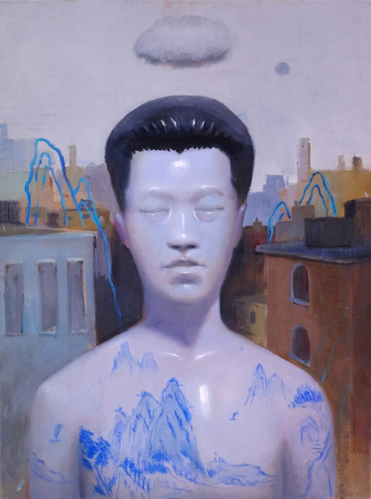 Liminal XVII, by Yang Cao, 2017, oil on canvas