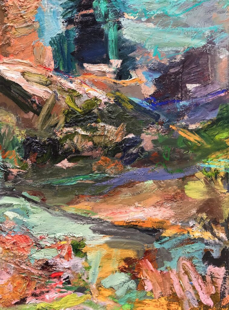 Central Park 1, by Daniel Carlini, 2021, oil and pastel on linen