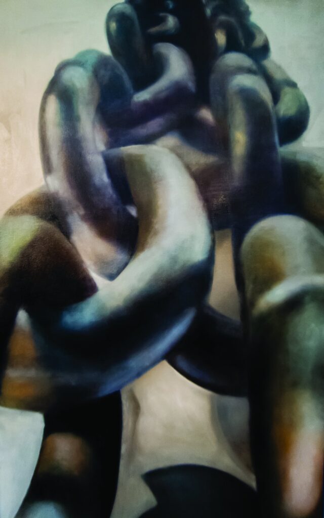 Chains, by Naomi Castillo, 2017, Oil on canvas