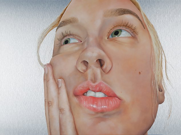 Good Thing You're Pretty, by Brooke Catania, 2018, oil on aluminum