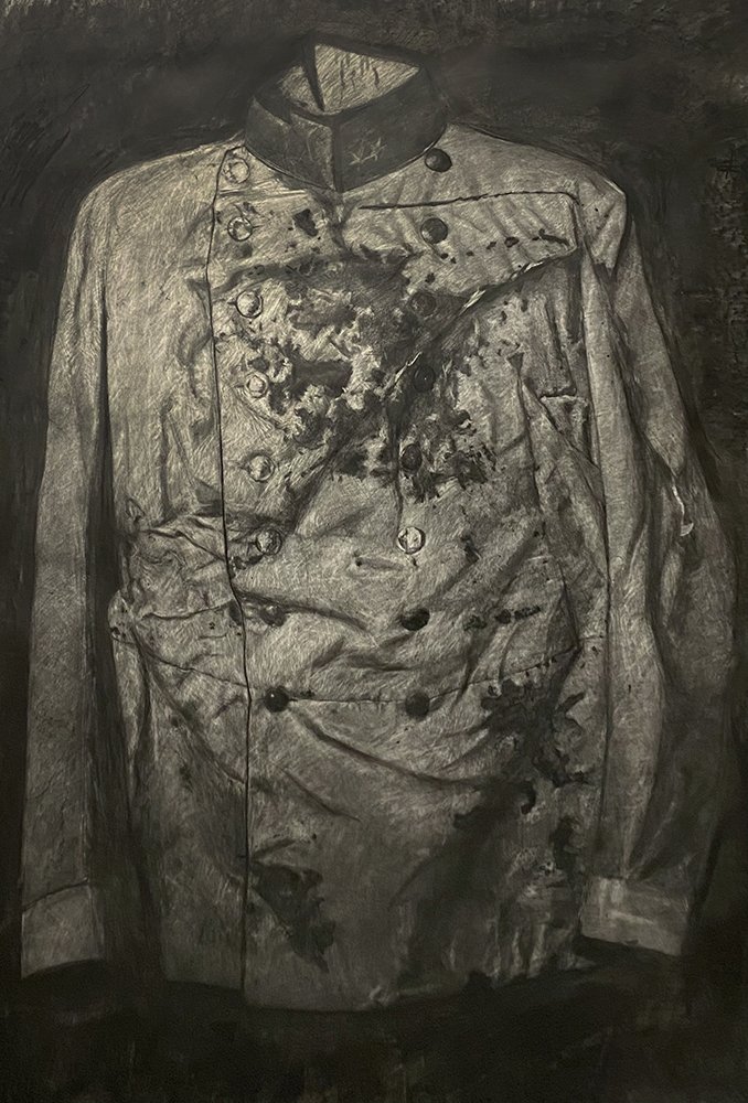 Still with Us, by Claudio Cecchetti, 2024, graphite and charcoal on paper