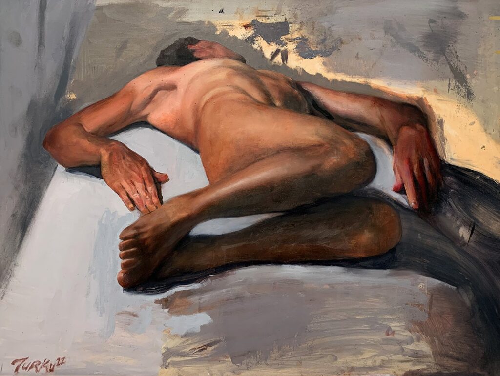 Deez Nuts, by Turku Celik, 2022, oil on panel