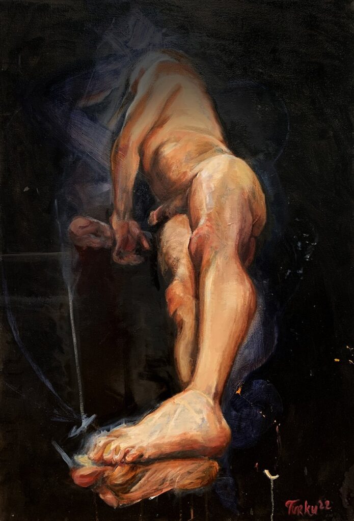 Space Case, by Turku Celik, 2022, oil on canvas