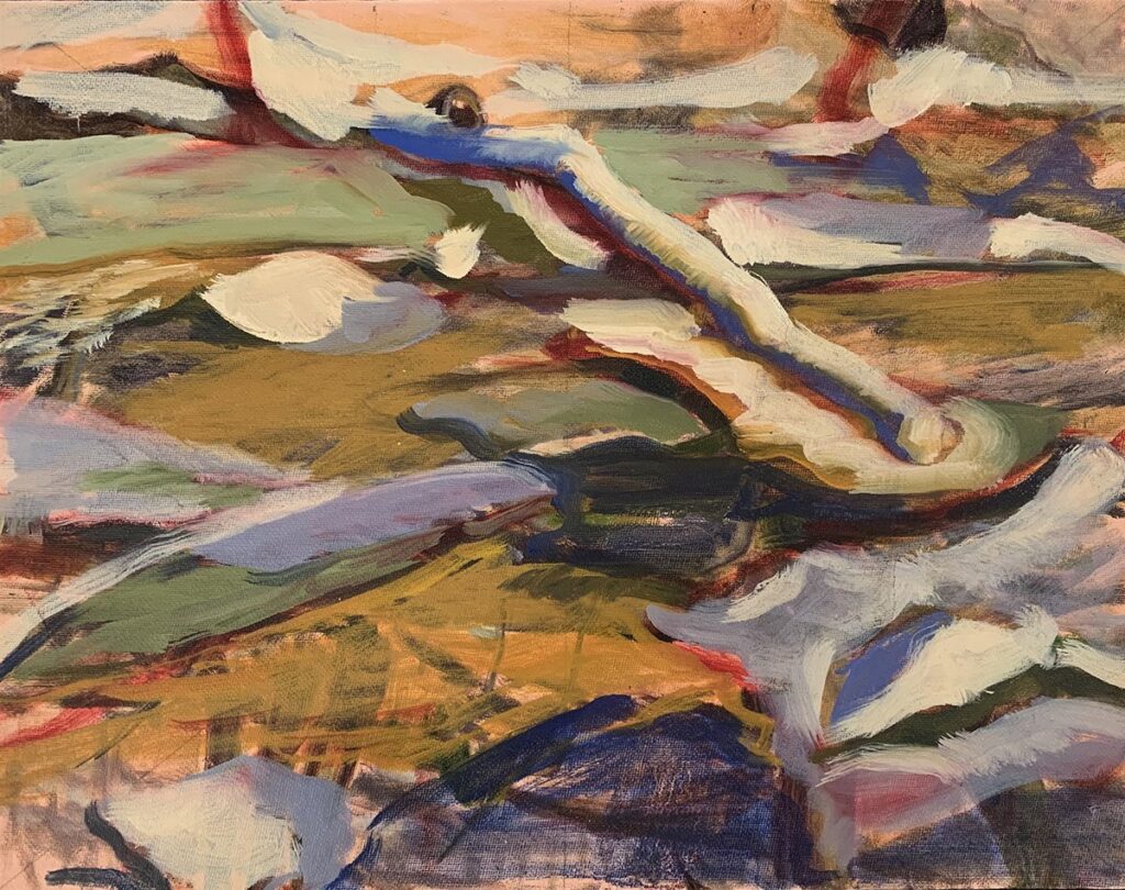 In Solitude, by Julia Chen, 2022, oil on canvas panel