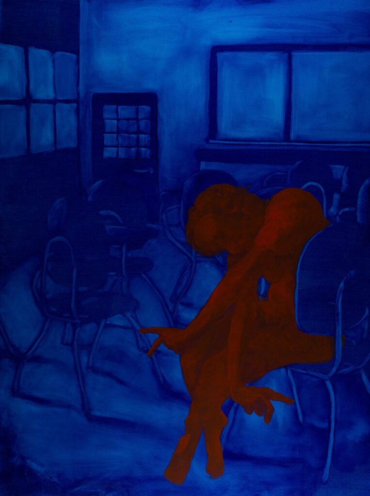 Atonal Heretic, by Jacob Child, 2022, oil on canvas