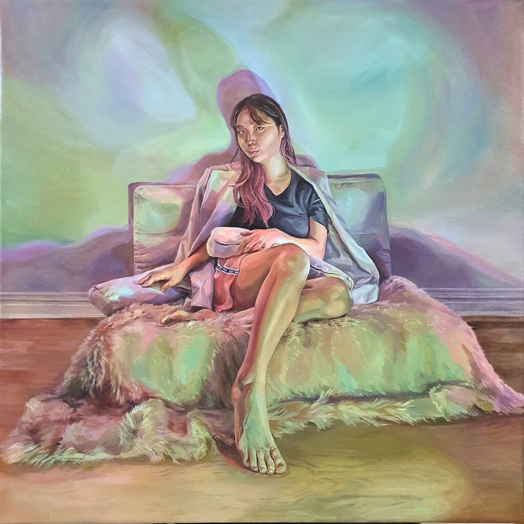 The Aura, by Jiwoo Choi, 2021, oil on canvas
