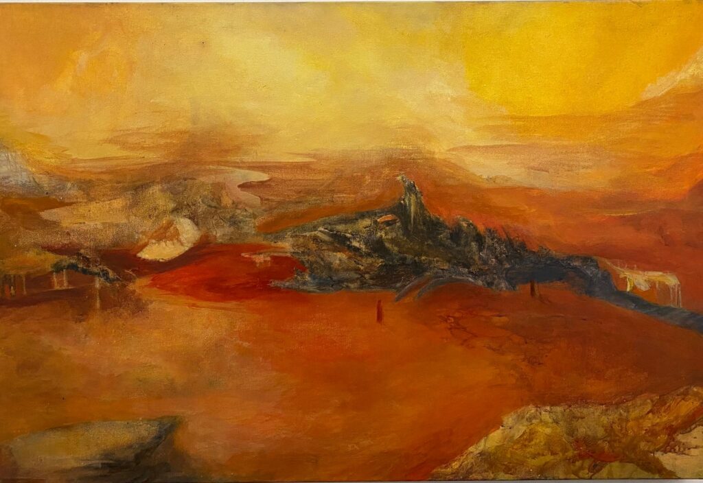 Untitled VI, by Mariano Cinat, 2020, acrylic and graphite dust on canvas