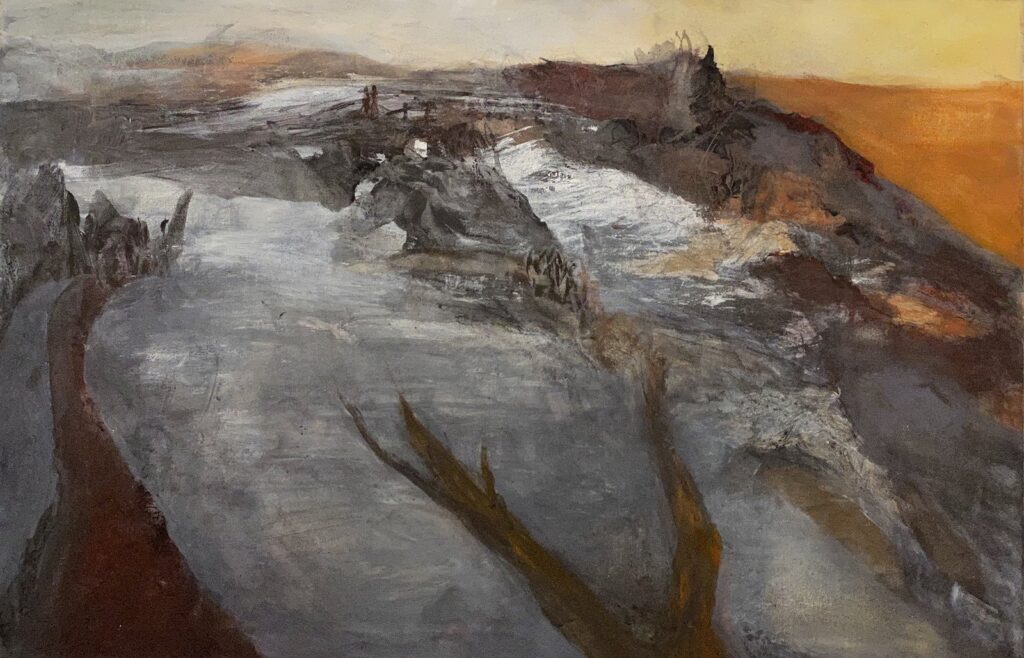 Untitled IV, by Mariano Cinat, 2020, acrylic and graphite on canvas