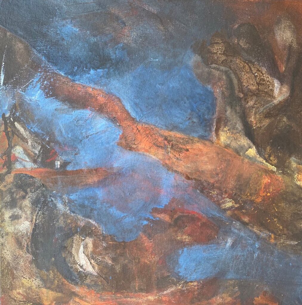 Untitled XII, by Mariano Cinat, 2020, acrylic and charcoal dust on canvas