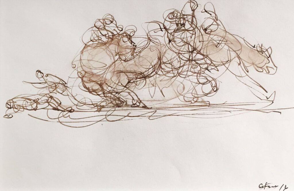 Untitled, by Harvey Citron, 2014, ink on paper
