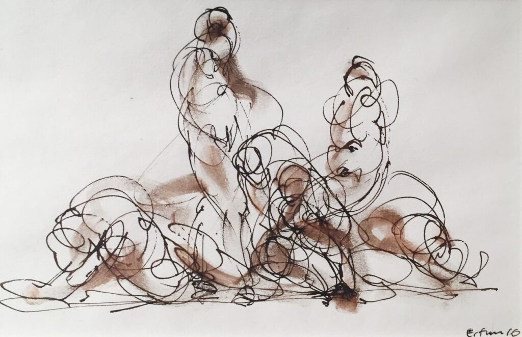 Untitled, by Harvey Citron, 2016, ink on paper