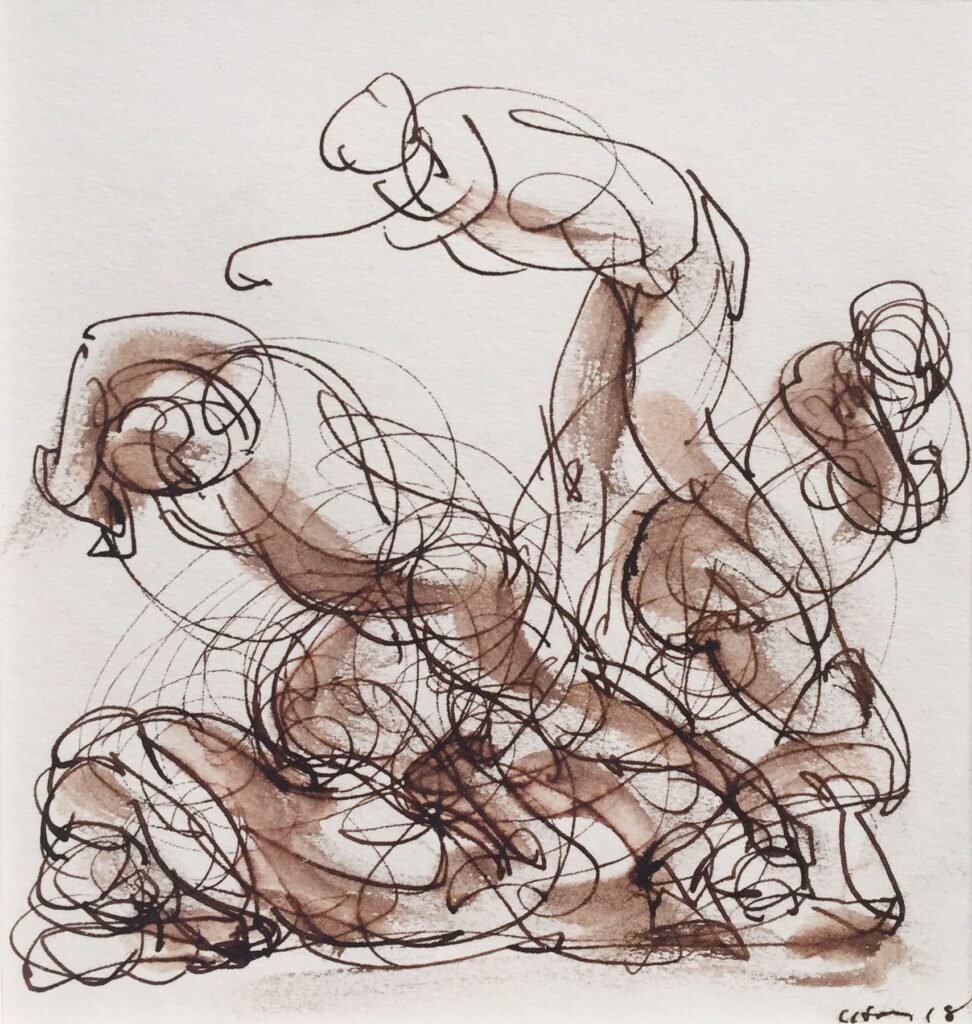 Untitled, by Harvey Citron, 2018, ink on paper