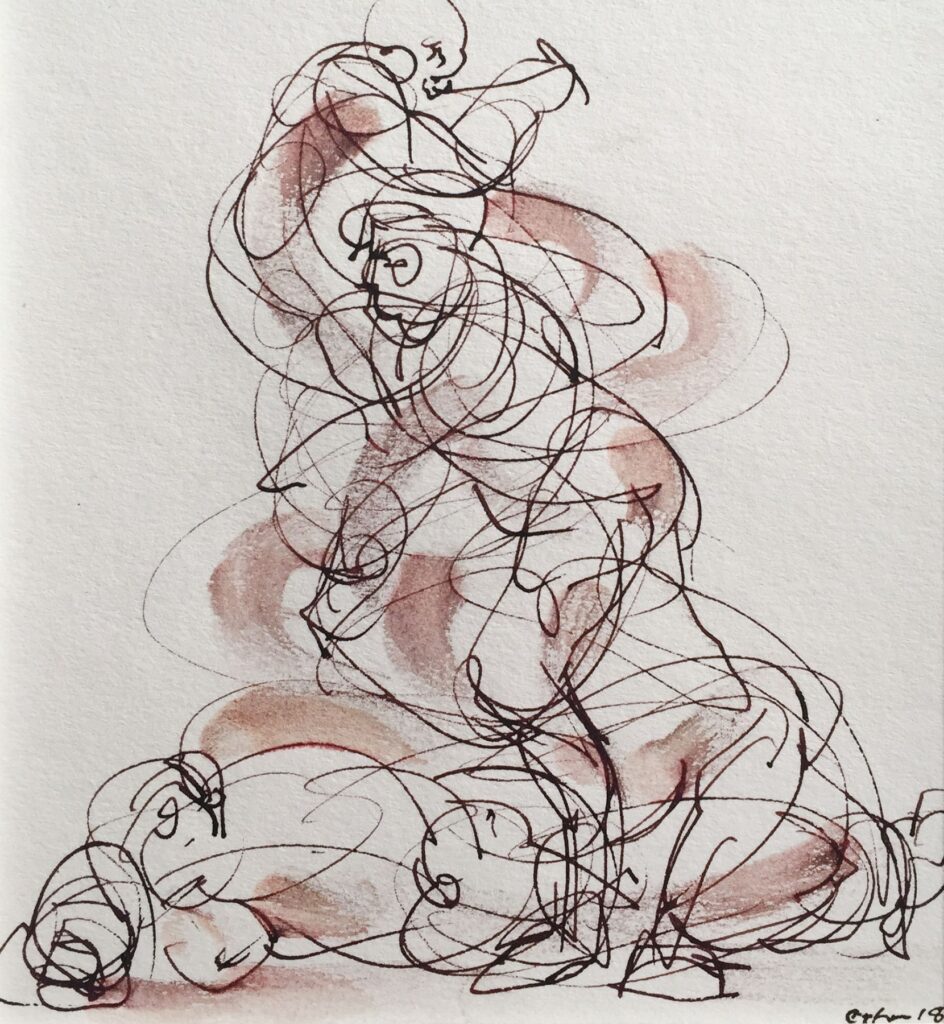 Untitled, by Harvey Citron, 2018, ink on paper