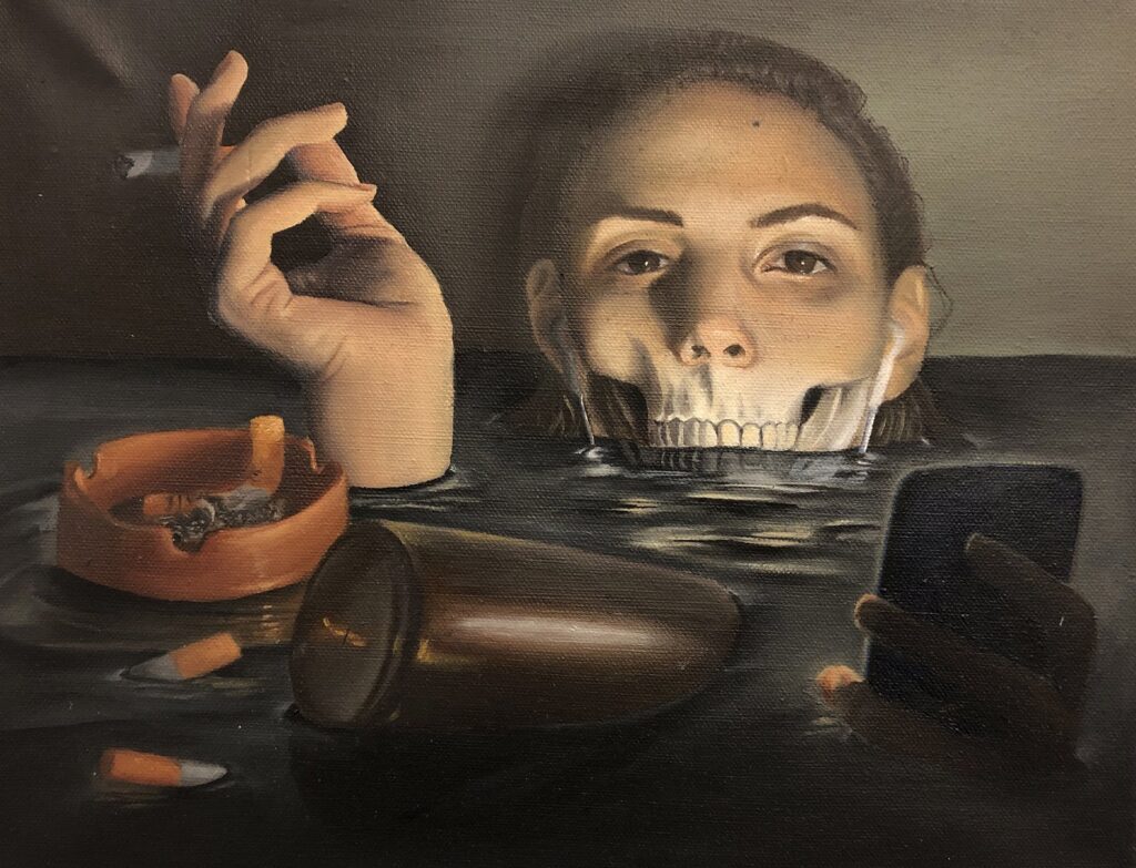 Consumption, by Gabriela Cohen Vargas, 2019, oil on canvas