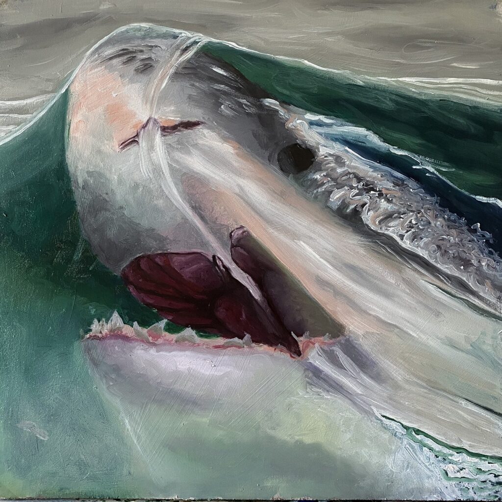 Nearly Breathing, by Gabriela Cohen Vargas, 2020, oil on wood