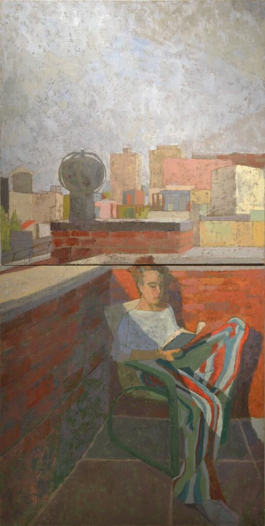 Reading Girl, by Tessa Coleman, 2015, Oil on gesso panel