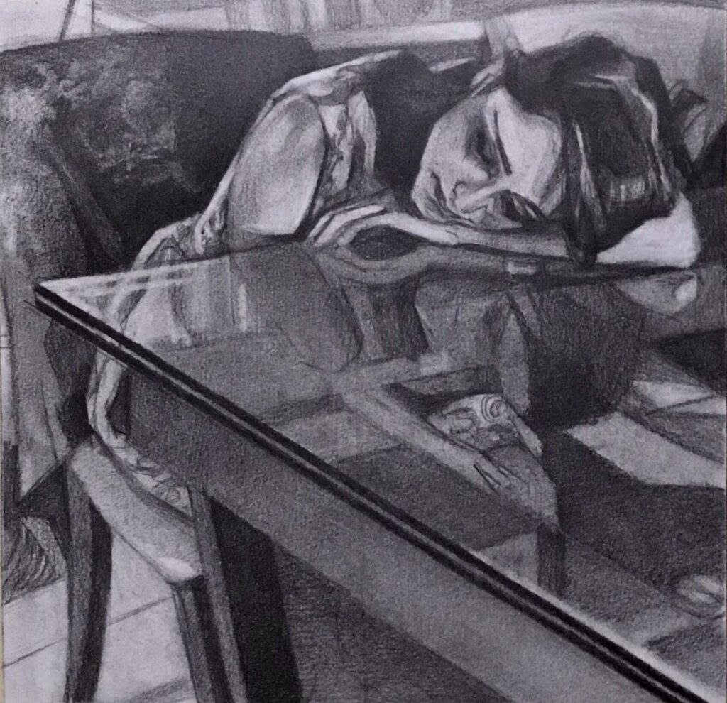 Mercedes, by Gabriela Cortés, 2020, graphite on paper