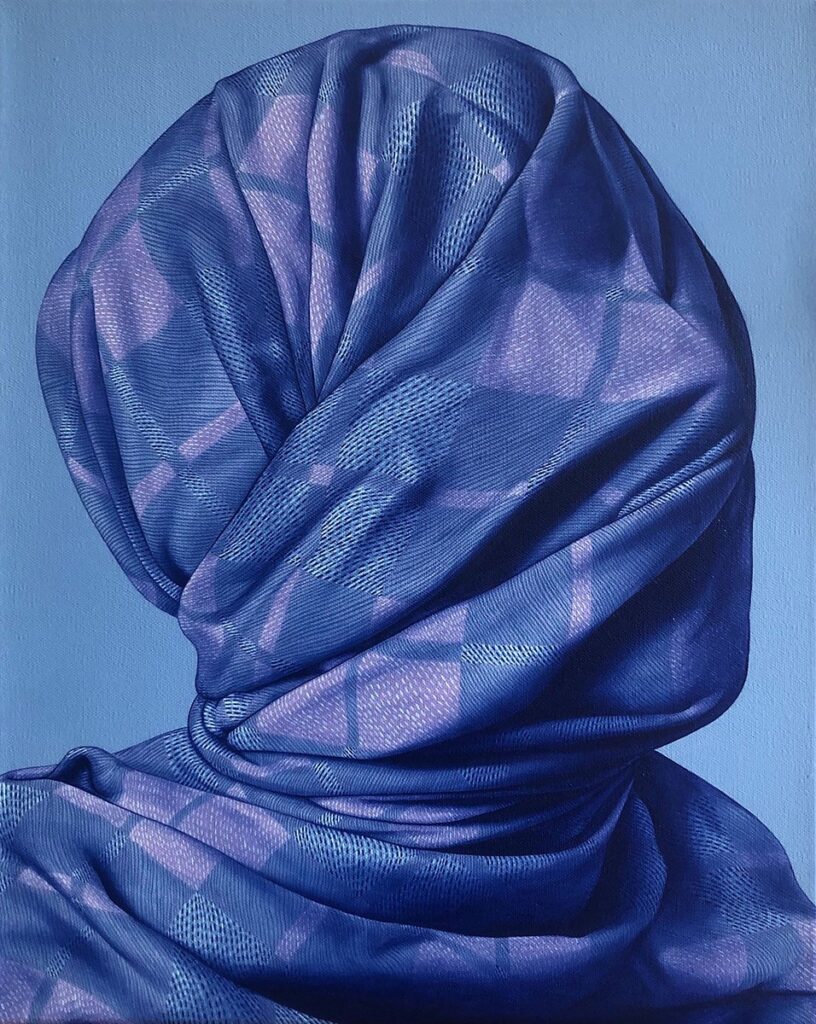 Blue Details, by Alayna Coverly, 2022, oil on canvas