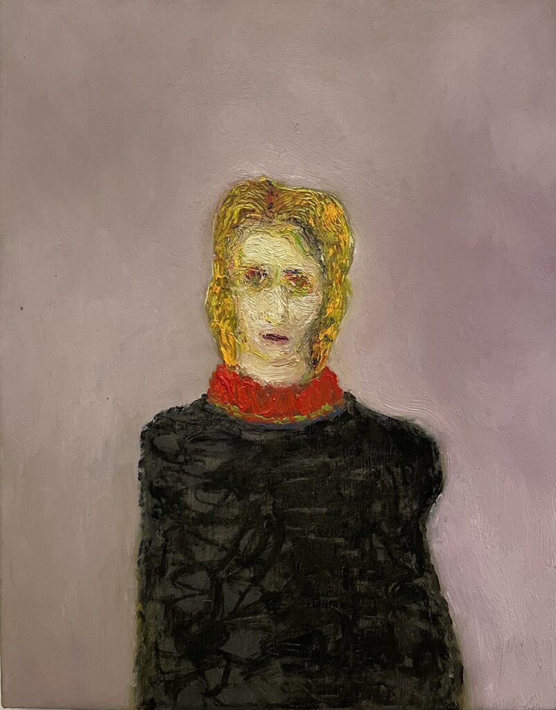Wet Girl, by Todd Cramer, 2021, oil and pastel on linen