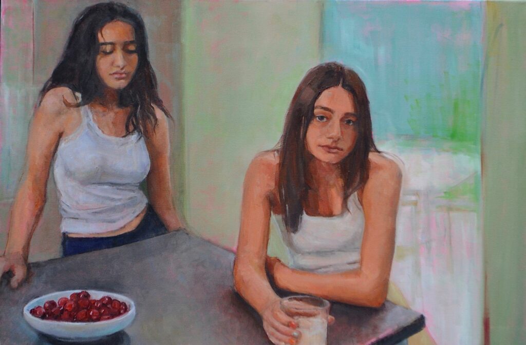 Tell Me About It, by Stacey Creem Not for Sale, 2020, oil on canvas