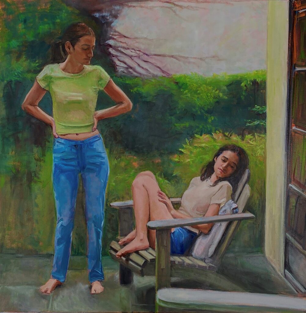 Where Are You Going, Girl?, by Stacey Creem Not for Sale, 2020, oil on canvas