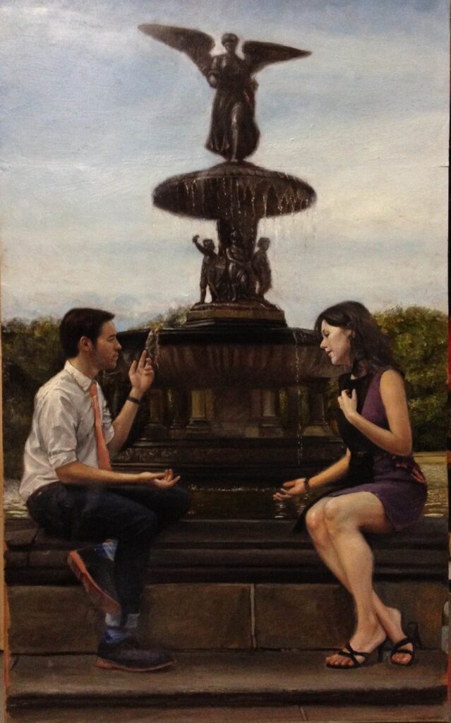 Living Water, by Adam Cross, 2014, Oil on mylar mounted on foam core