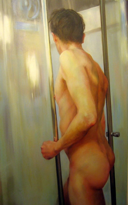 Entering, by Laura Cutler, 2013, Oil on canvas