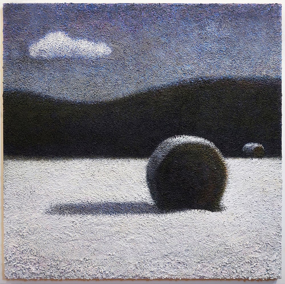 Reserve, by Camilla Marie Dahl, 2020, acrylic, oil, and marble dust on canvas