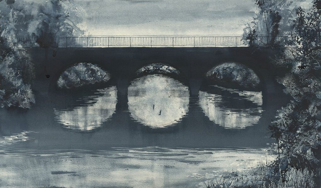 Karl Heine Kanal 3, by Marcelo Daldoce, 2015, Watercolor on paper