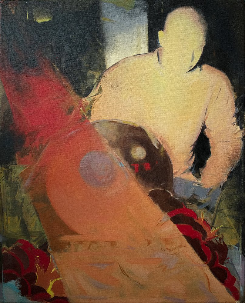 What a Blast, by Denis Dalesio, 2023, acrylic and spray paint on canvas