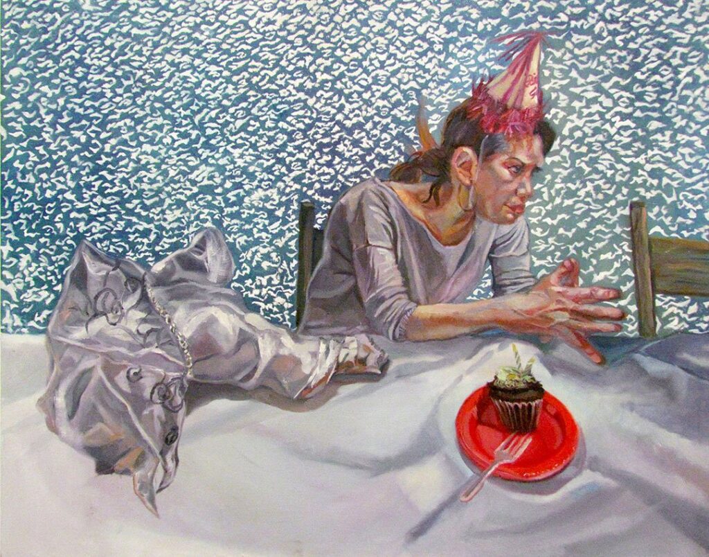 Lonely Birthday Girl, by Brian Tuan Dang, 2013, Oil on linen