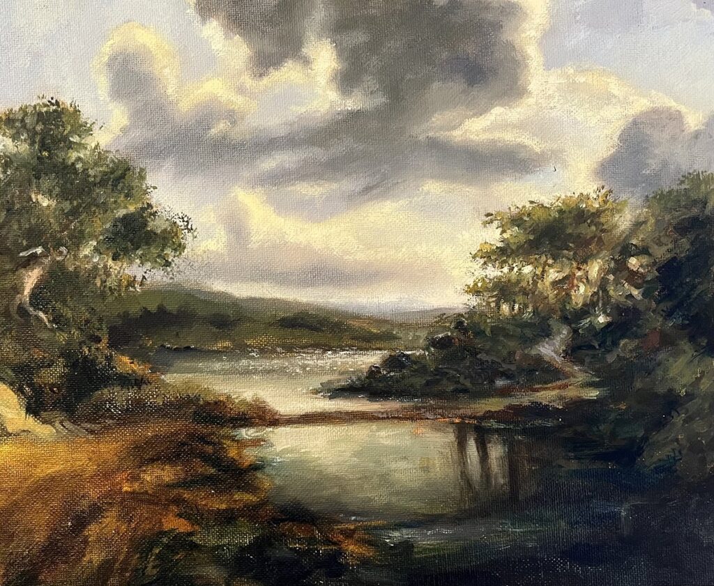 Ireland Landscape 2, by Ryan Davis, 2022, oil on panel