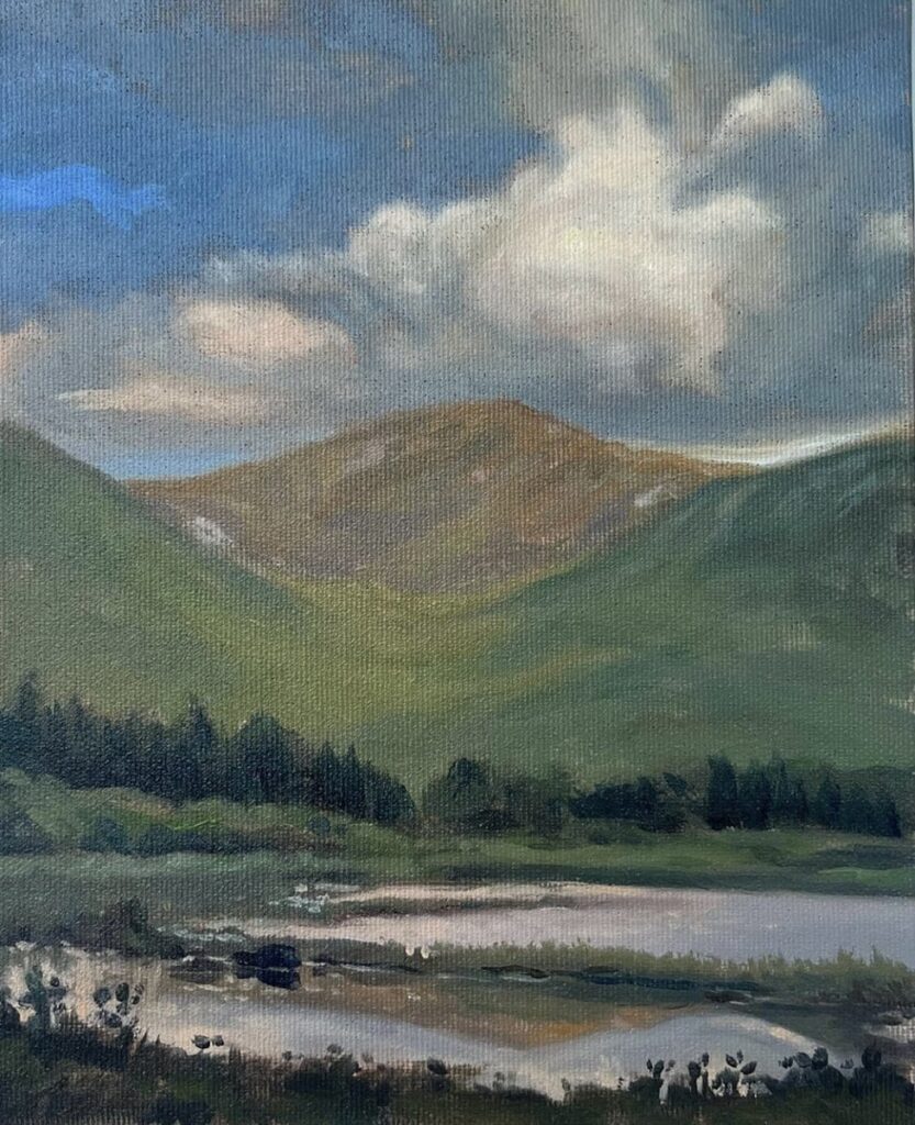 Kylemore, by Ryan Davis, 2022, oil on panel