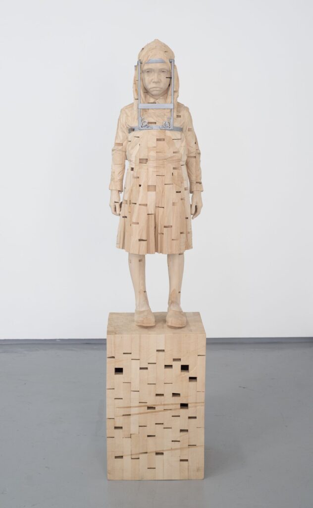 How Do You Feed Spirits?, by Gehard Demetz, 2012, wood and acrylic paint