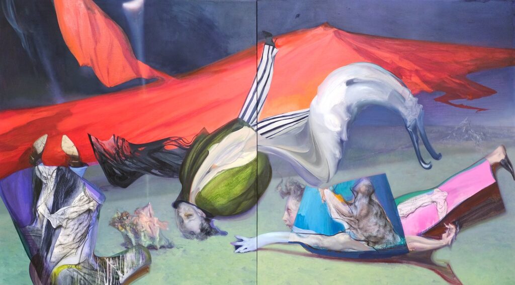 Float, by Shiqing Deng, 2018, oil on linen